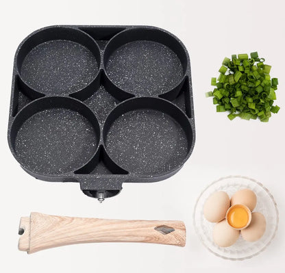 4hole Omelet Pan Frying Pot Thickened Nonstick Egg Pancake Steak Cooking Pans Hamburg Bread Breakfast Maker Induction Cookware