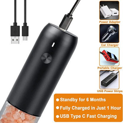 USB Electric Pepper Grinder with LED