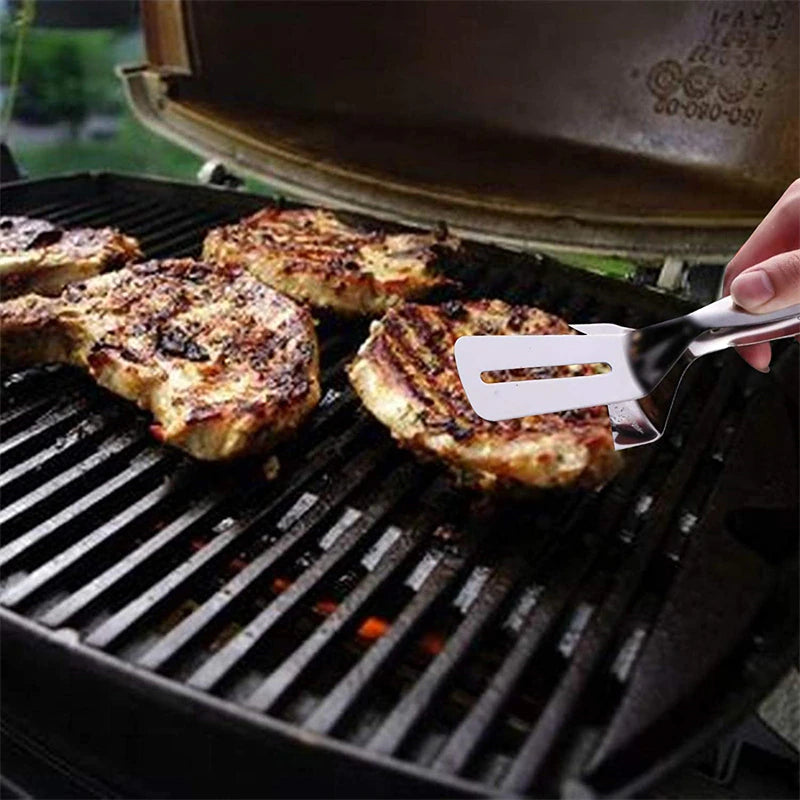 Stainless Steel Frying Shovel Clip Multifunctional Steak Bbq Tongs Pancake Fried Pizza Steak Fish Spatula Bread Kitchen Tool