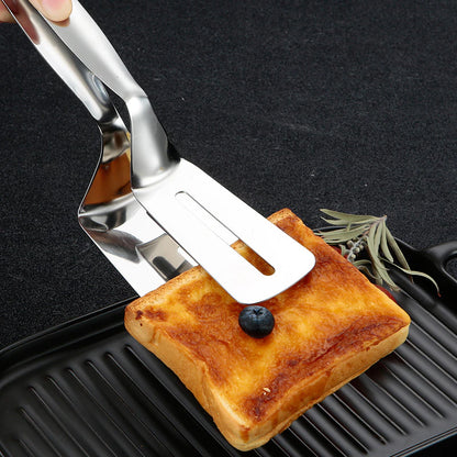 Stainless Steel Frying Shovel Clip Multifunctional Steak Bbq Tongs Pancake Fried Pizza Steak Fish Spatula Bread Kitchen Tool