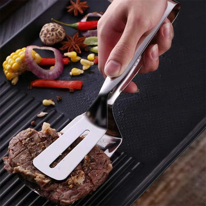 Stainless Steel Frying Shovel Clip Multifunctional Steak Bbq Tongs Pancake Fried Pizza Steak Fish Spatula Bread Kitchen Tool